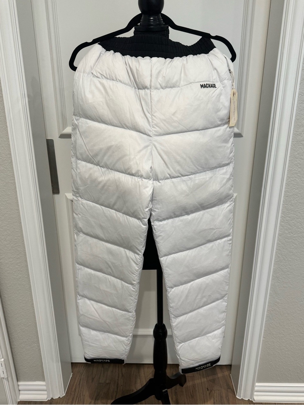 Mackage Kids White Quilted Puffer Joggers
